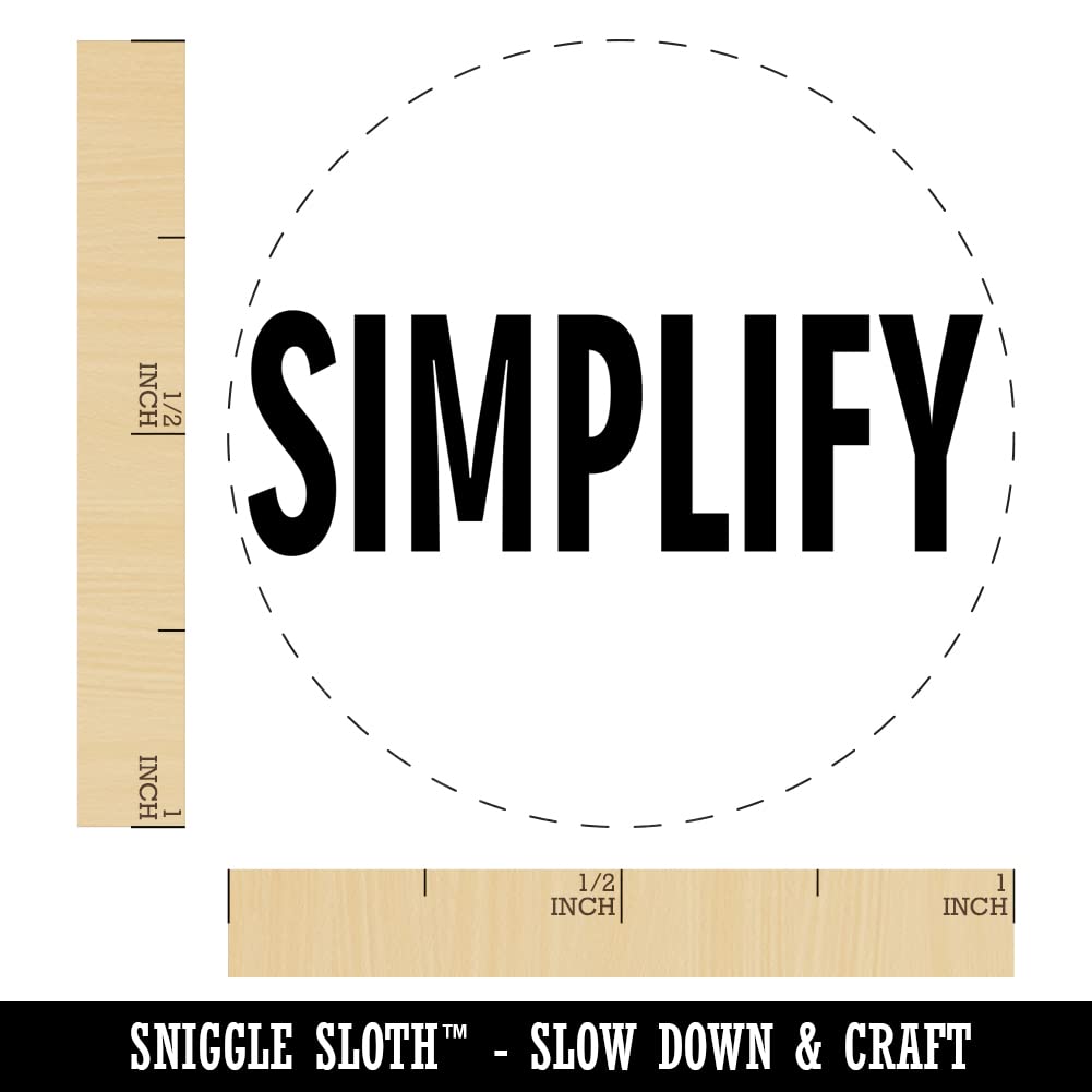 Self-Inking Rubber Stamp - 1 Inch Medium Black Ink for Crafting, Planners, DIY Projects & Document Organization - Simplify Your Stamping Needs