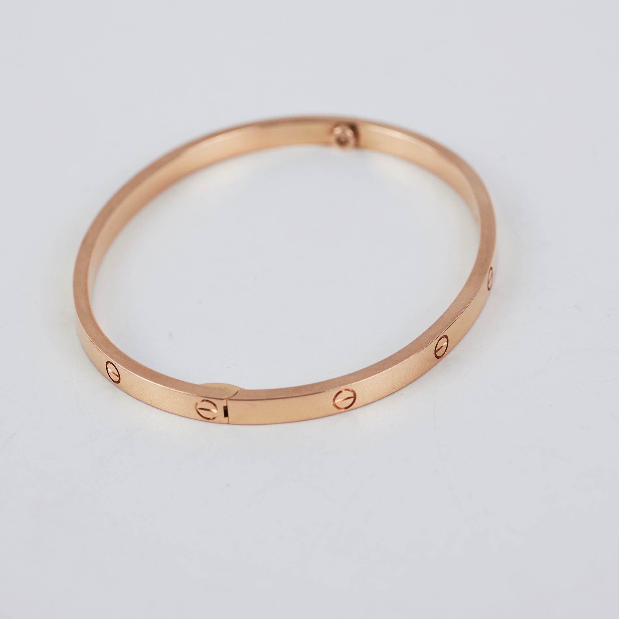 Cartier Love Small Size 17 Rose Gold Bracelet - Luxury 18K Rose Gold Bangle for Women, Romantic Gift for Anniversary & Valentine's Day, Perfect for Date Nights & Special Occasions