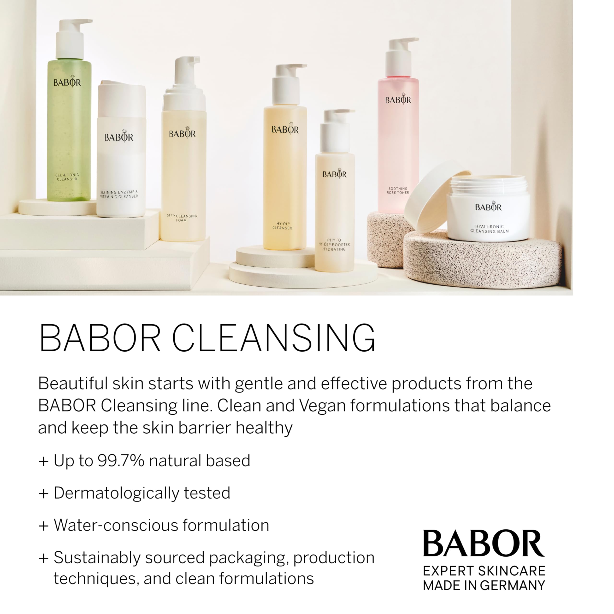 BABOR Gentle Eye Makeup Remover with Vitamin B & Aloe Vera - Contact Lens Safe, Lash Extension & Waterproof Mascara Friendly - Oil-Free, Non-Greasy Formula for Sensitive Eyes | Perfect for Nightly Cleansing & Pre-Makeup Prep