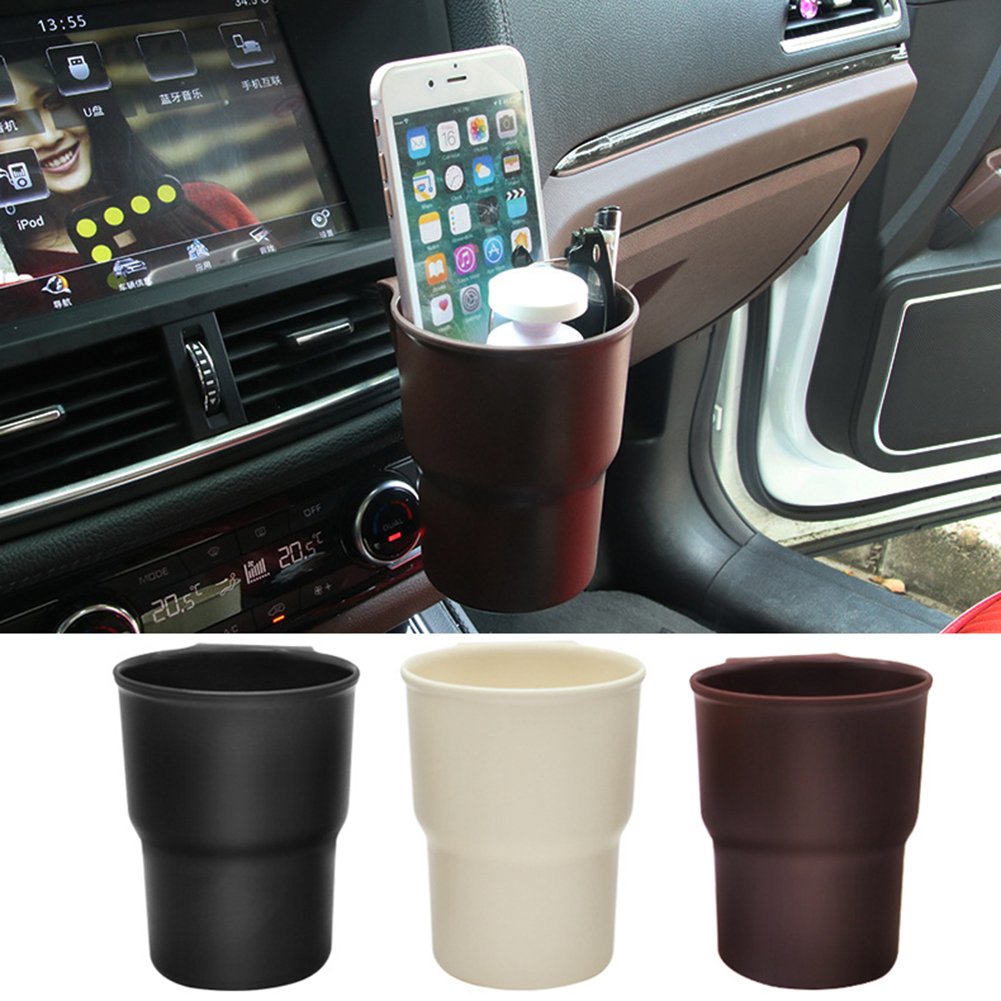 Multi-Function Car Trash Can with Lid - Mini Wheelie Storage Bin for Car Organizer, Auto Change Holder & Vehicle Garbage Container - Perfect for Road Trips, Commuting & Car Cleaning