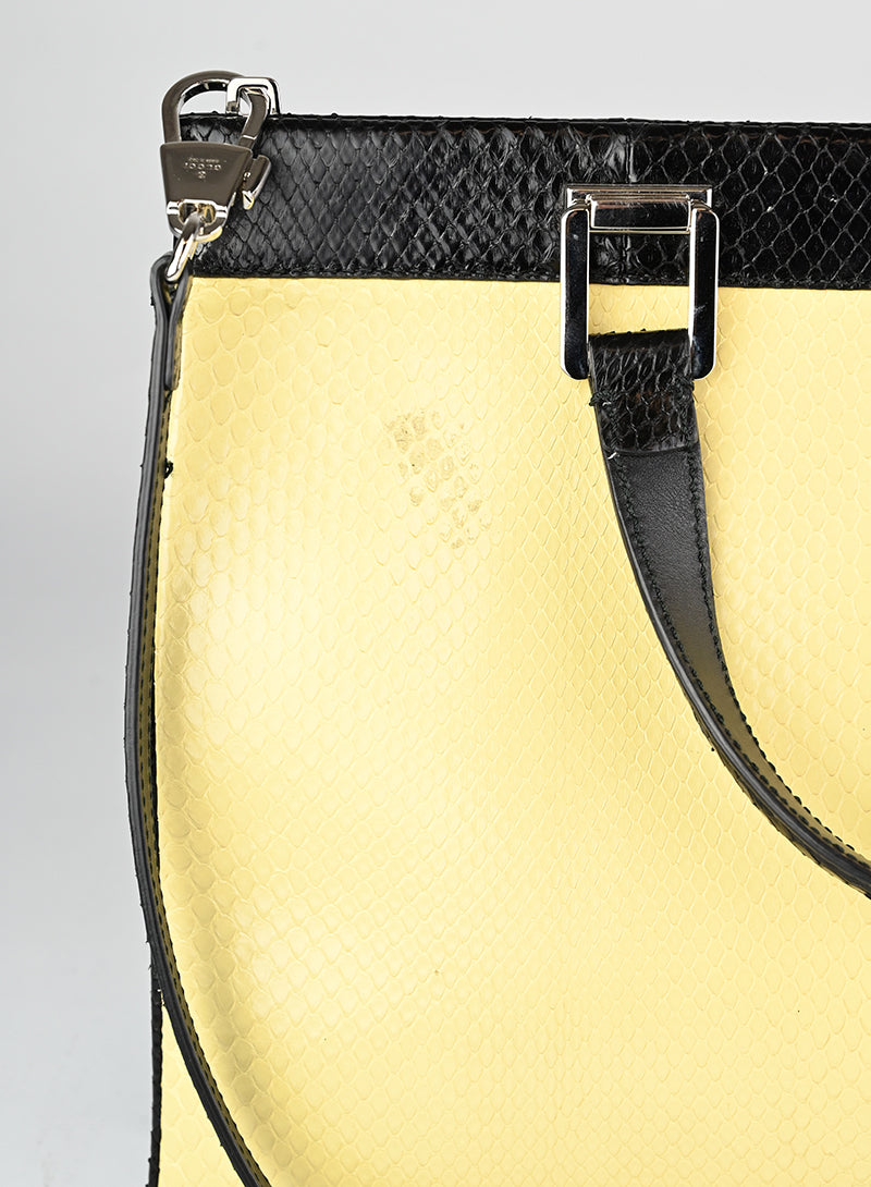 Gucci Yellow and Red Python Leather Handbag for Women - Luxury Designer Shoulder Bag for Parties, Dating & Special Occasions