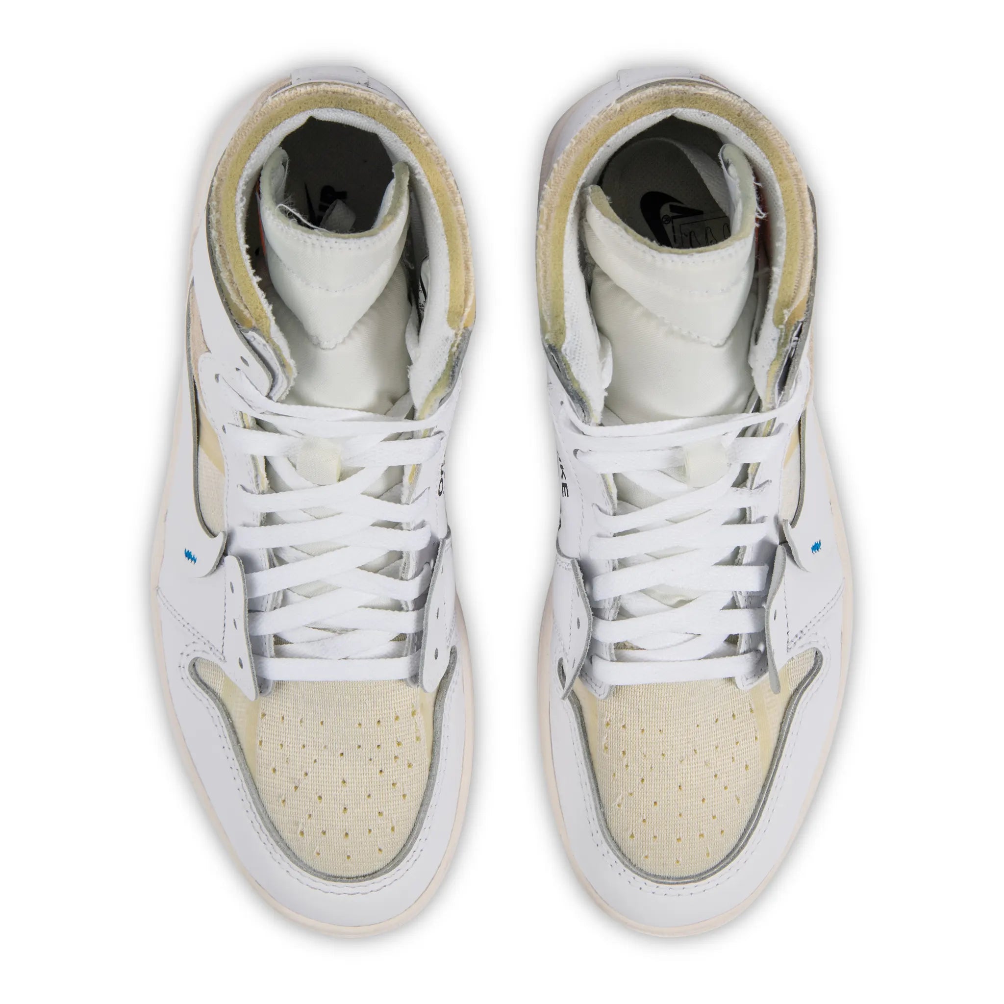 Authentic Pre-Owned Off-White x Air Jordan 1 Retro High OG White Sneakers - Limited Edition Collector's Shoes for Streetwear & Basketball Fashion