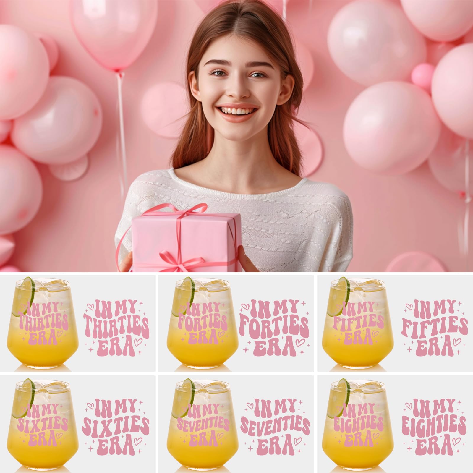 30th Birthday Gifts For Women - In My 30s Era Wine Glass (18oz) | Perfect 30 Year Old Present for Sister, Daughter, Mom & Best Friend | Elegant Birthday Party Decorations | Great for Celebrations, Toasts & Home Decor