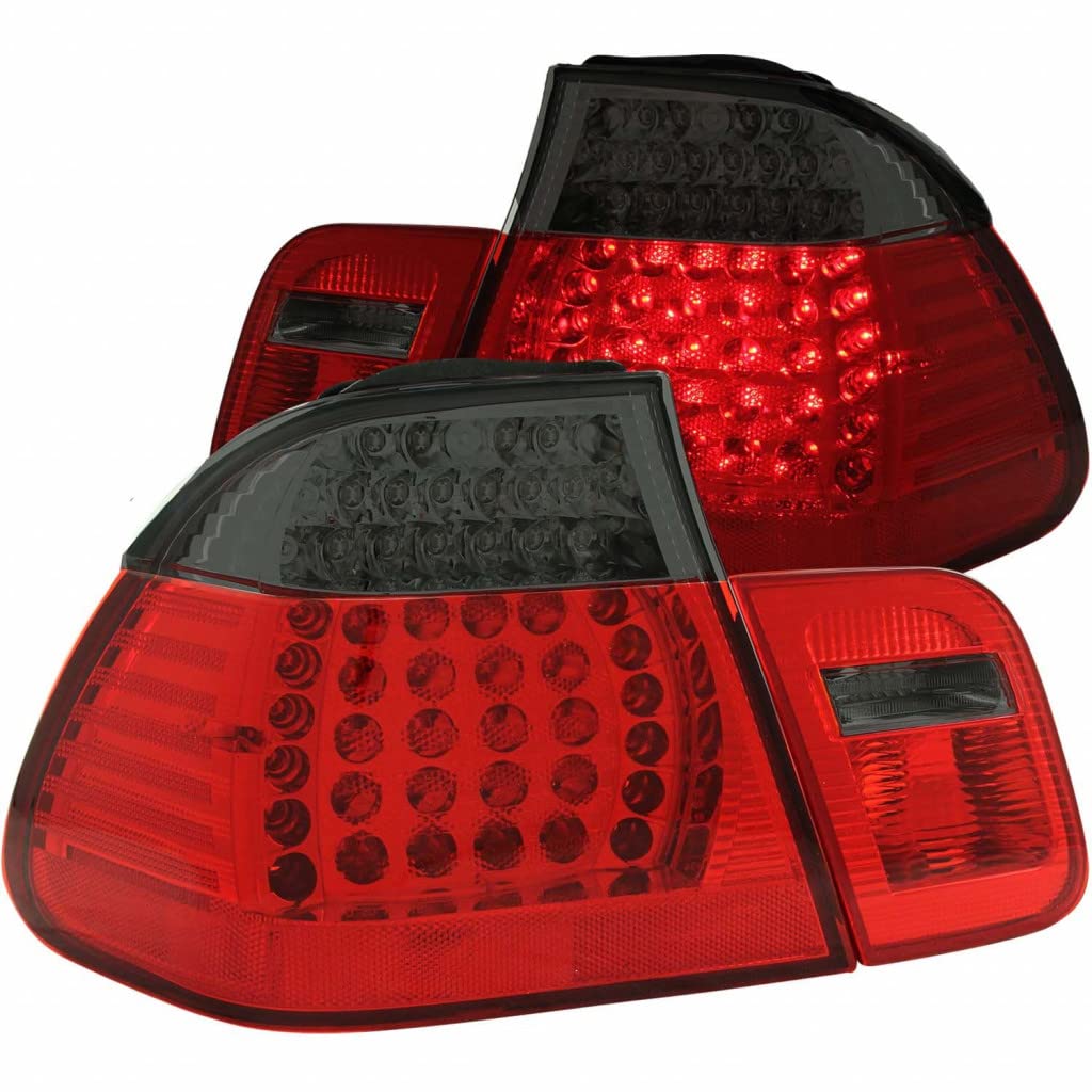 ANZO LED Tail Lights for BMW 323i (1999-2000) - Red/Smoke Pair (2pc) | Part# 321126 | Upgrade Your Car's Rear Style & Visibility