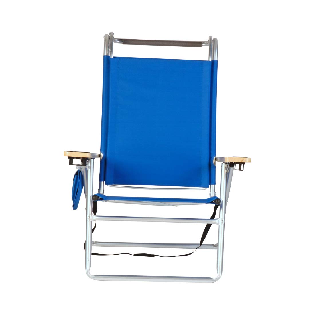 Premium Lightweight Aluminum Folding Beach Chair with Adjustable 4-Position Recliner, Canopy Shade & Drink Holder - Portable Outdoor Lounge Chair for Adults, Perfect for Beach, Poolside, Camping & Backyard Relaxation