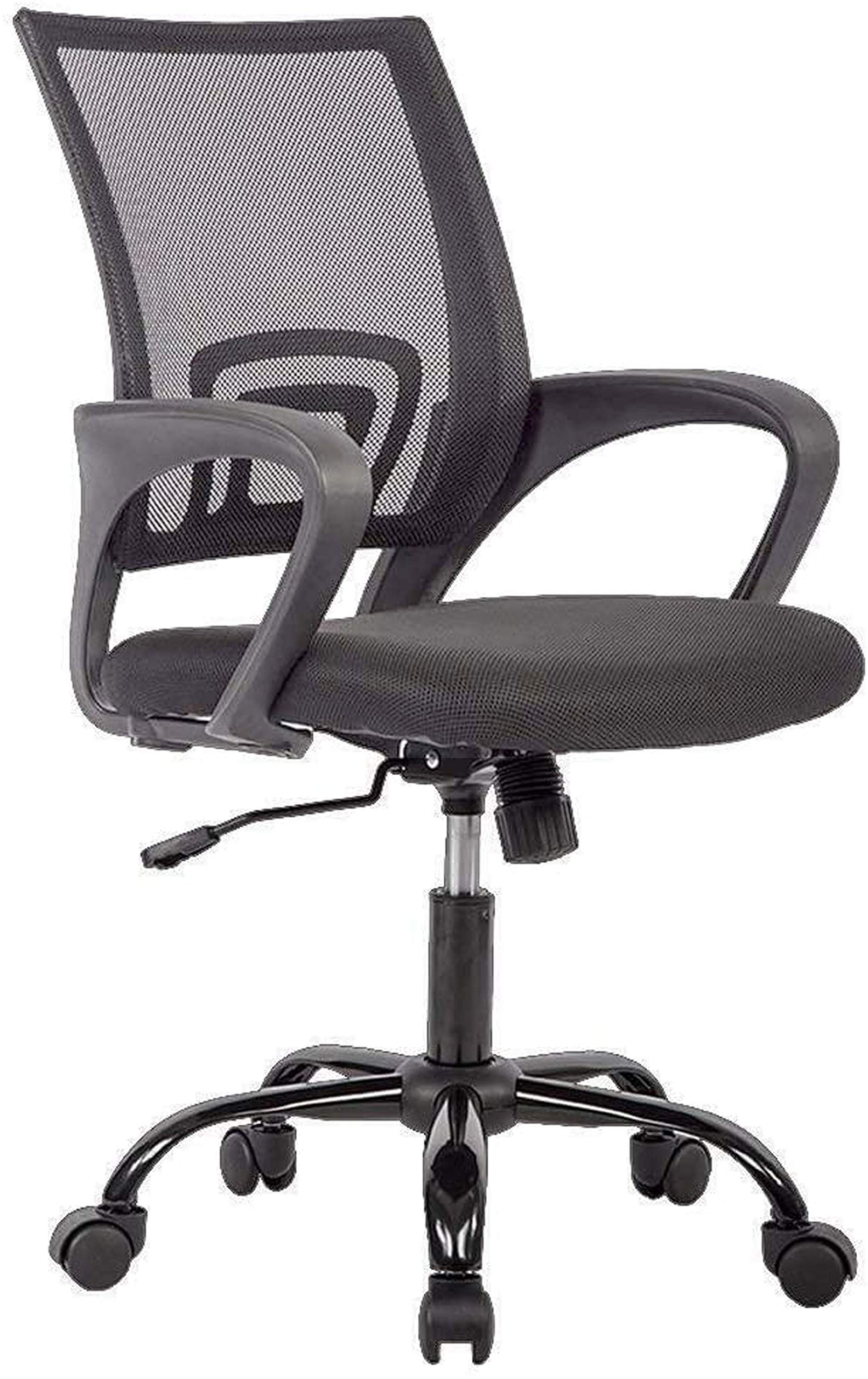 LCH Ergonomic Office Chair - Mid Back Mesh Computer Desk Chair with Wheels & Adjustable Arms for Home & Office Use - Perfect for Long Work Hours & Gaming Sessions