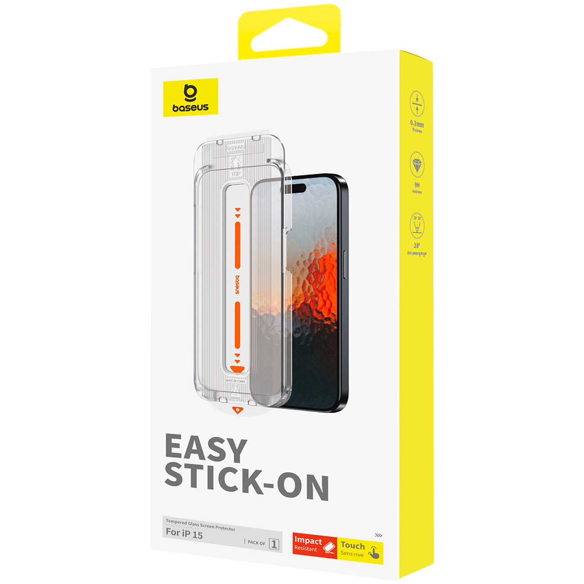 Baseus Tempered Glass Screen Protector for iPhone 15 Series - HD Clear, Anti-Scratch, Bubble-Free - Perfect for Work, Travel & Everyday Protection
