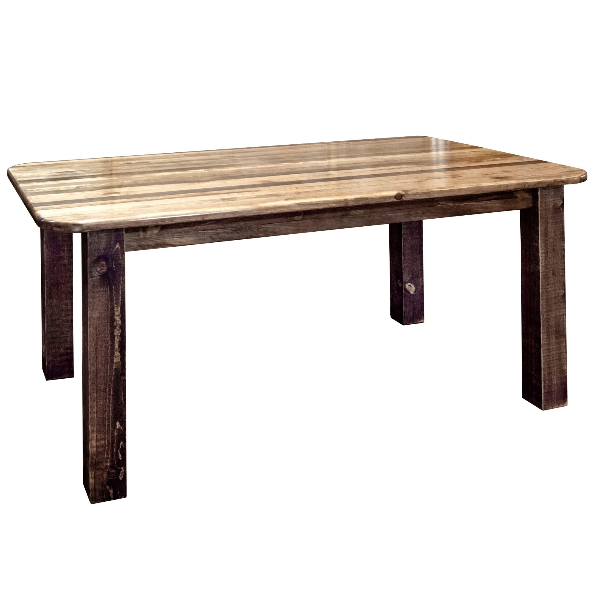 Homestead 4-Post Solid Wood Dining Table - Rustic Farmhouse Style for Kitchen, Dining Room & Outdoor Entertaining