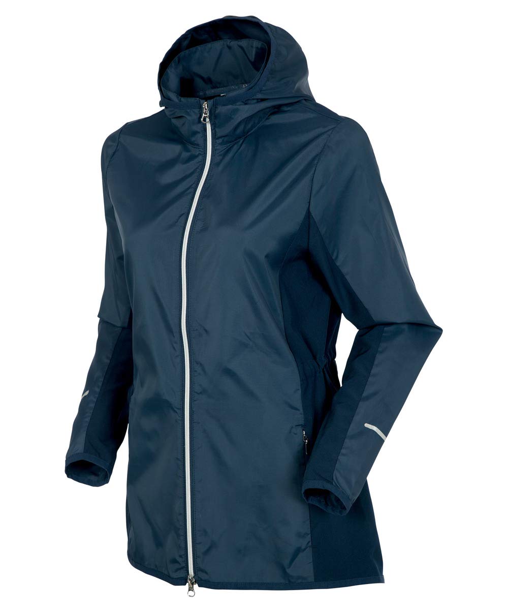 Women's Blair Water Repellent Hooded Windbreaker Jacket - Lightweight Outdoor Windproof Raincoat for Hiking, Running & Travel