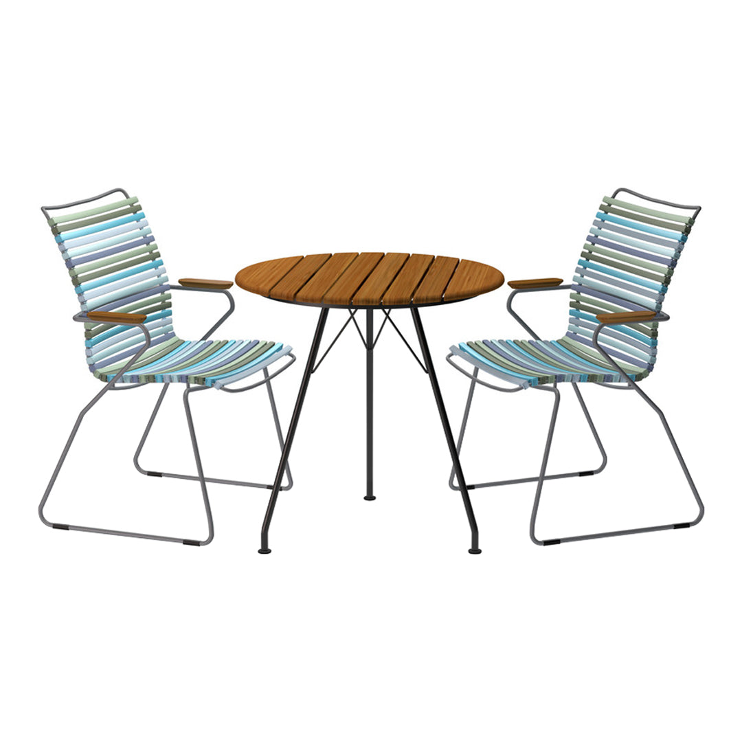Click Outdoor Tall Back Dining Chair - Weather-Resistant Patio Dining Chairs for Backyard, Garden & Poolside - Comfortable Outdoor Seating for Restaurants, Cafes & Home Decoration