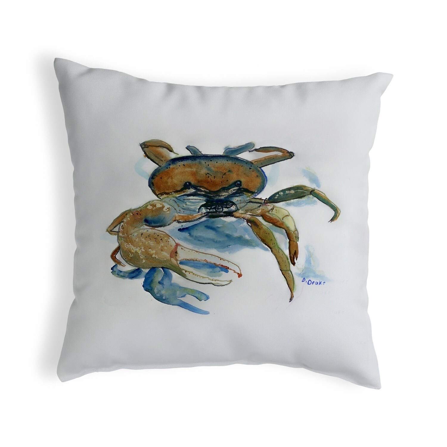 Betsy Drake KS106 Decorative Throw Pillow 12x12 Inches - Multi-Color Accent Pillow for Sofa, Bed, or Living Room Decor