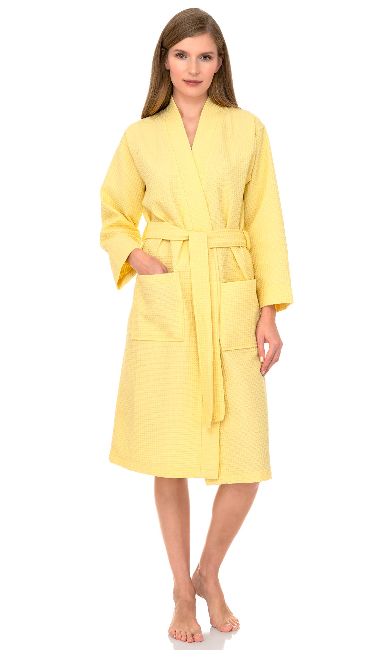TowelSelections Women's Waffle Robe - Soft Kimono Spa Bathrobe for Women | Cozy Loungewear for Home, Spa & Beach