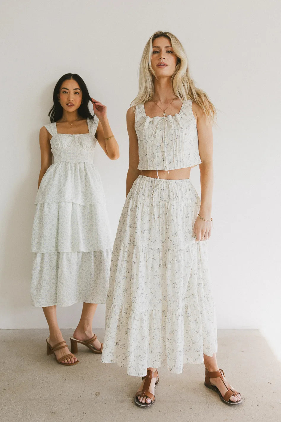 Jenna Floral Print Midi Skirt for Women - A-Line Summer Skirt with Pockets, Boho Style, Comfortable & Stylish - Perfect for Beach, Vacation, and Casual Outings