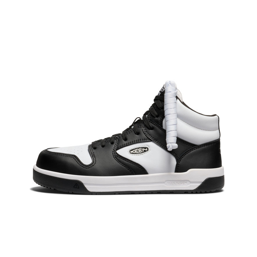 Men's Overton Mid Work Shoe with Carbon Toe - Star White/Black | Durable Safety Boots for Construction & Industrial Work