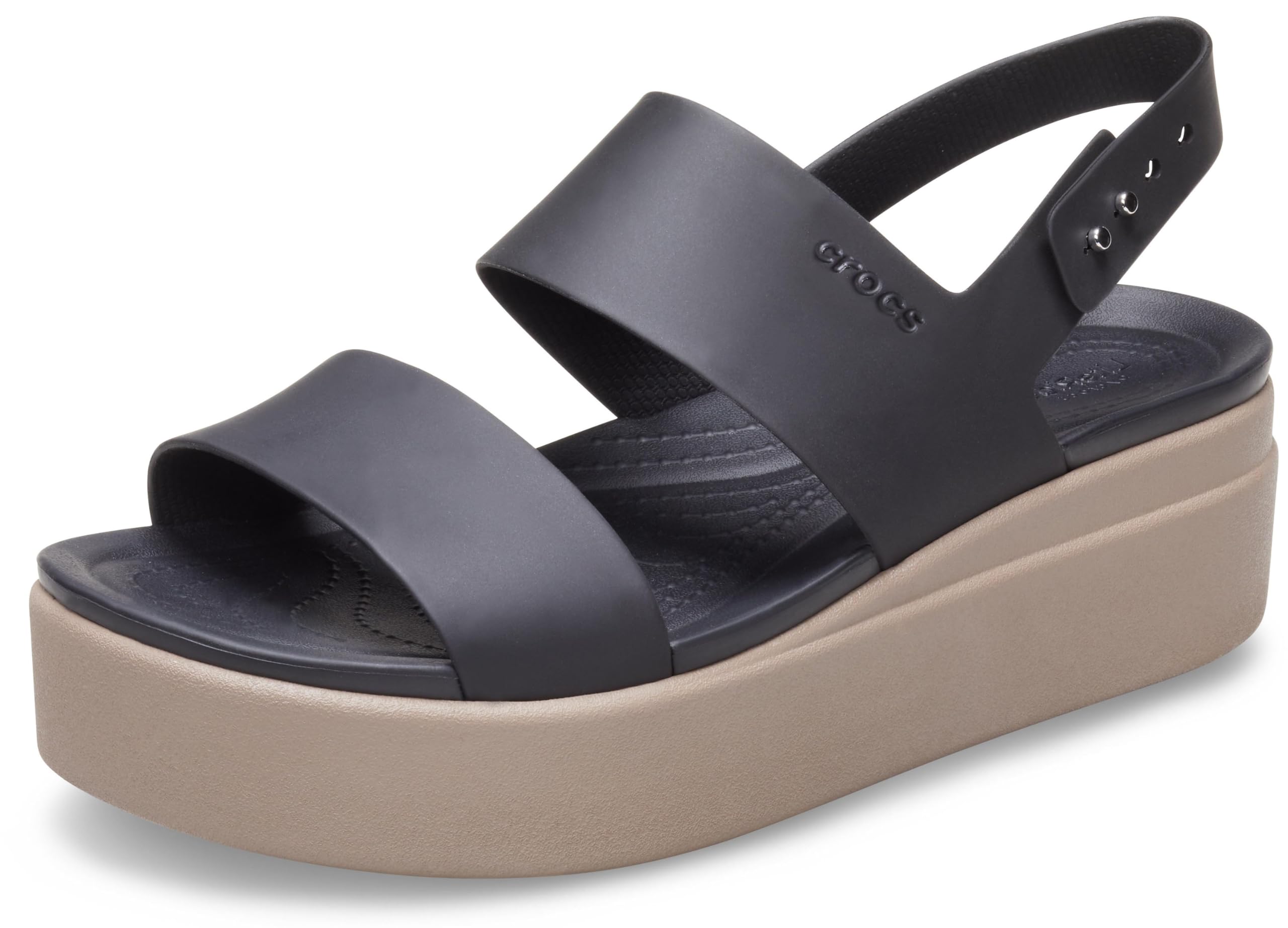Crocs Women’s Brooklyn Low Wedge Platform Sandals - Comfortable Slip-On Summer Shoes for Walking, Beach & Casual Outfits