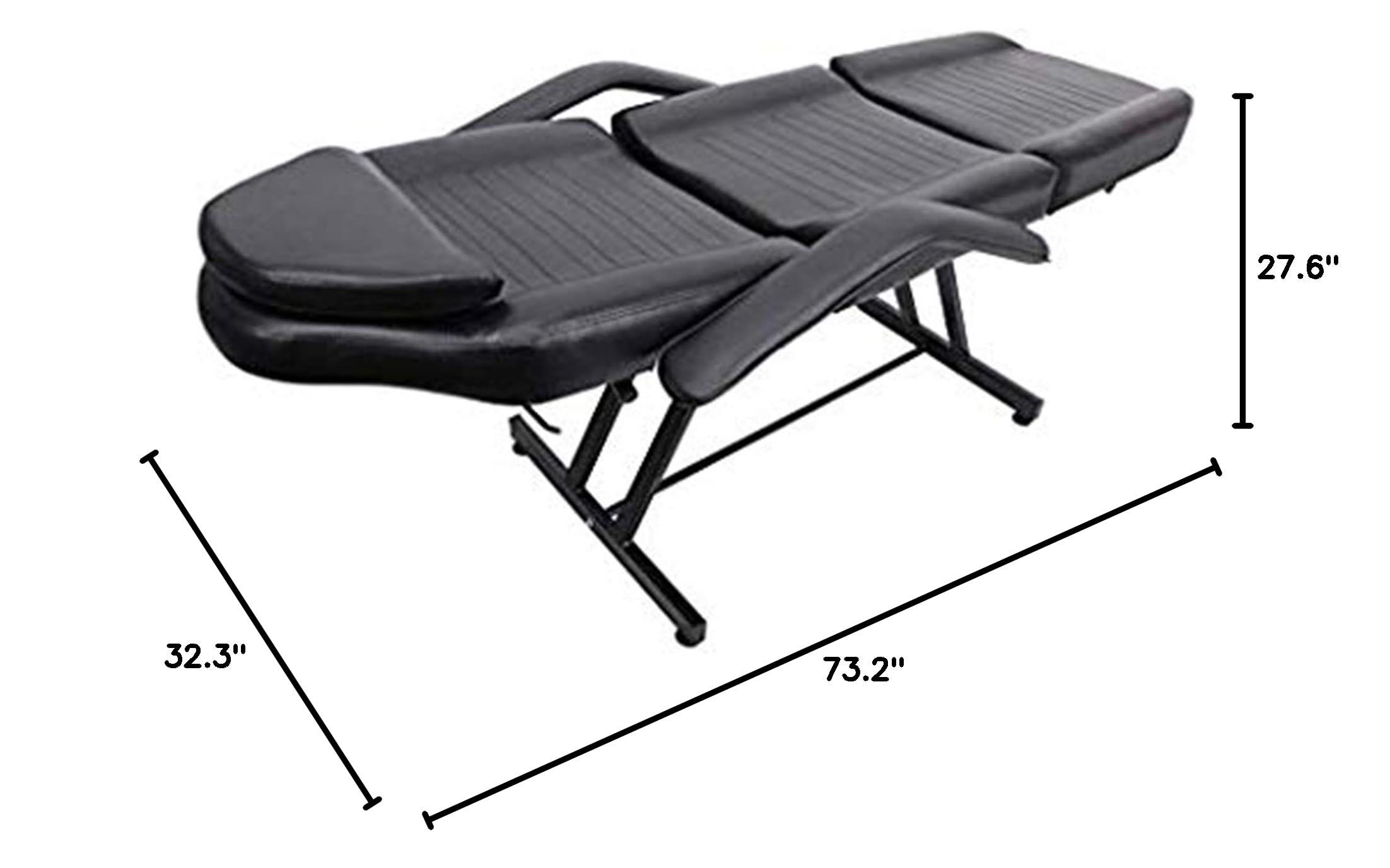 Adjustable Hydraulic Facial Massage Bed with Stool - Salon Barber Spa Beauty Treatment Chair for Acupuncture & Relaxation | Perfect for Home & Professional Use