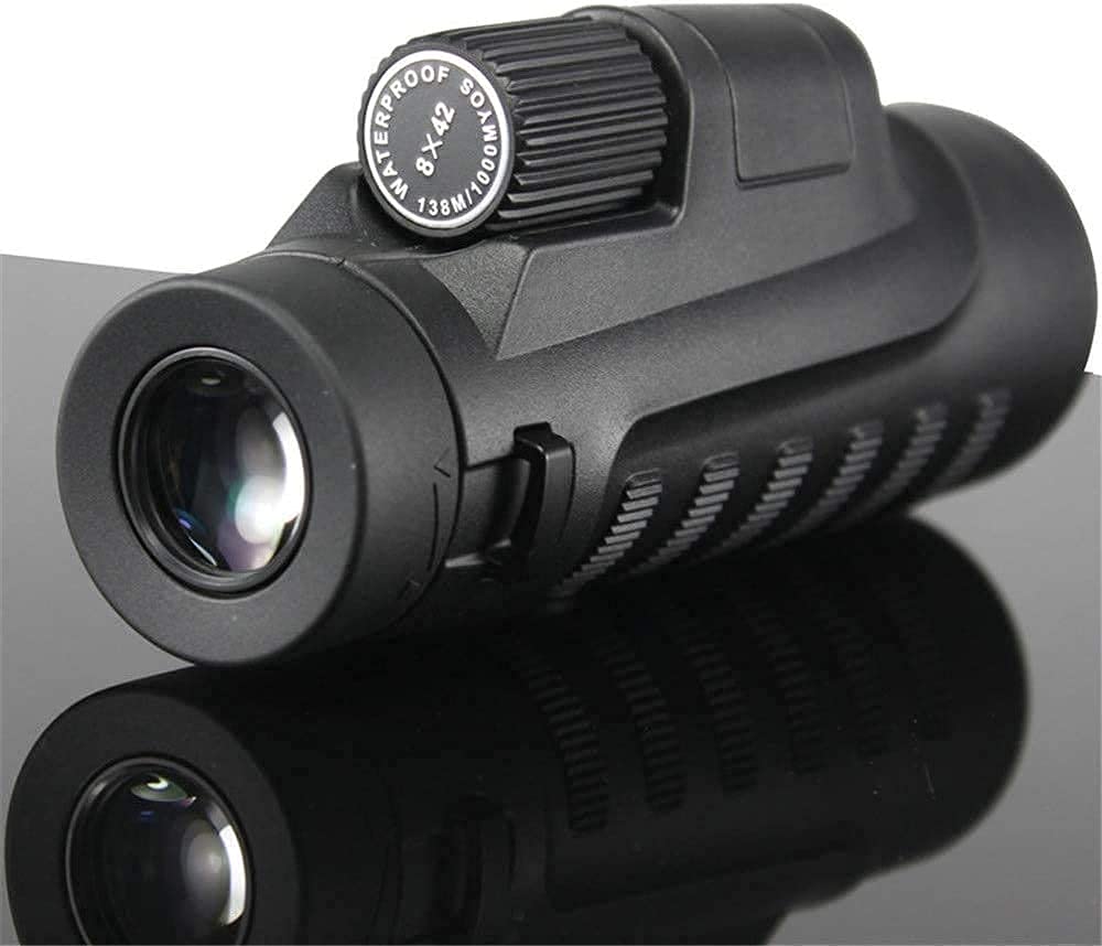 10X42 HD Monocular Telescope for Outdoor Bird Watching, Hunting, Concerts & Travel - High-Definition Spotting Scope with Phone Adapter for Smartphone Photography