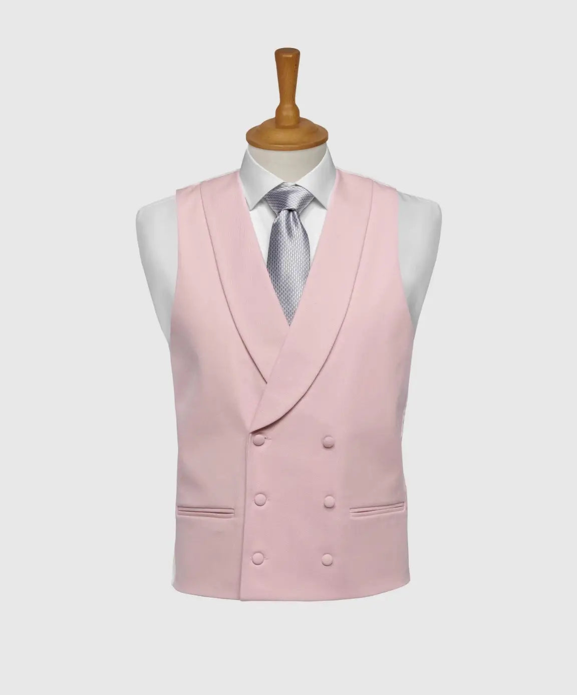 LA Smith Ascot Double Breasted Fine Wool Formal Waistcoat for Men - Elegant Wedding, Prom & Business Attire