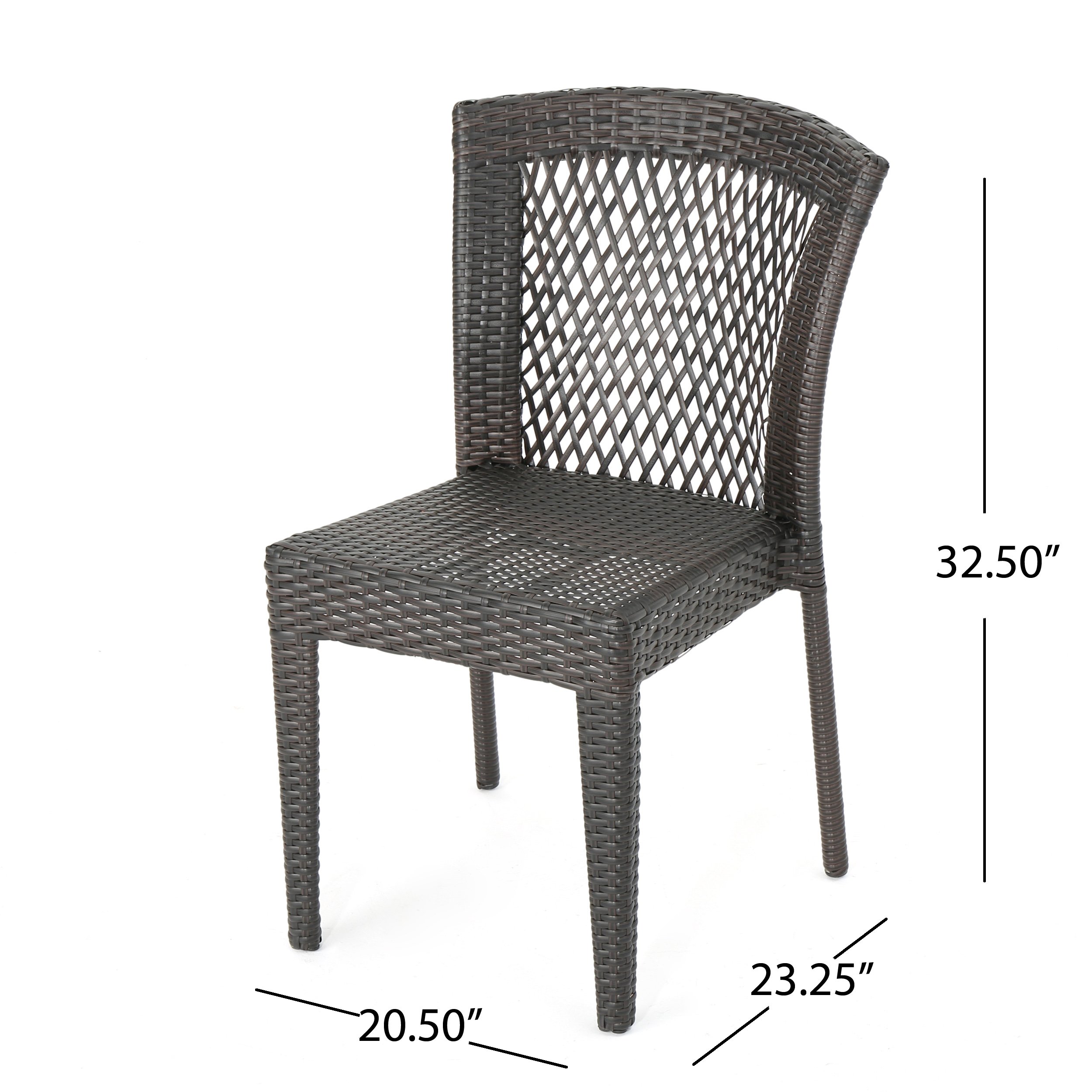 Christopher Knight Home Irving 3-Piece Outdoor Wicker Patio Chat Set in Multi-Brown - Perfect for Backyard, Garden & Poolside Relaxation