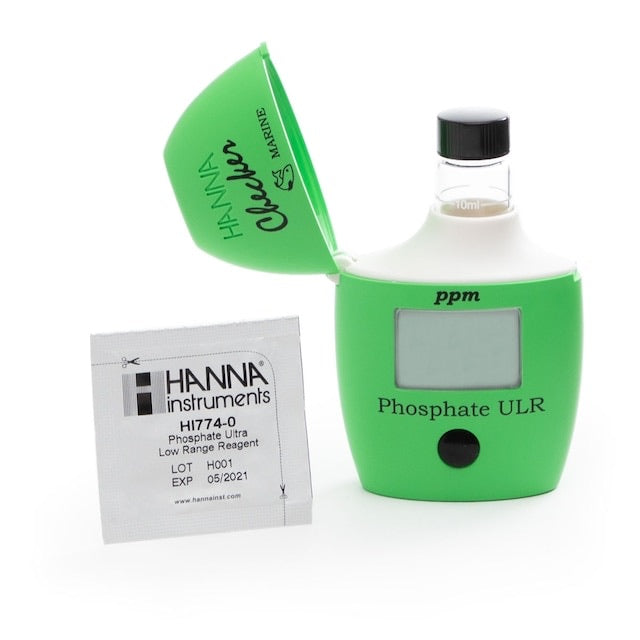 Hanna Instruments HI774 Handheld Colorimeter - Ultra Low Range (ULR) Marine Phosphate Checker (ppm) | Portable Water Testing for Aquariums, Pools & Marine Environments