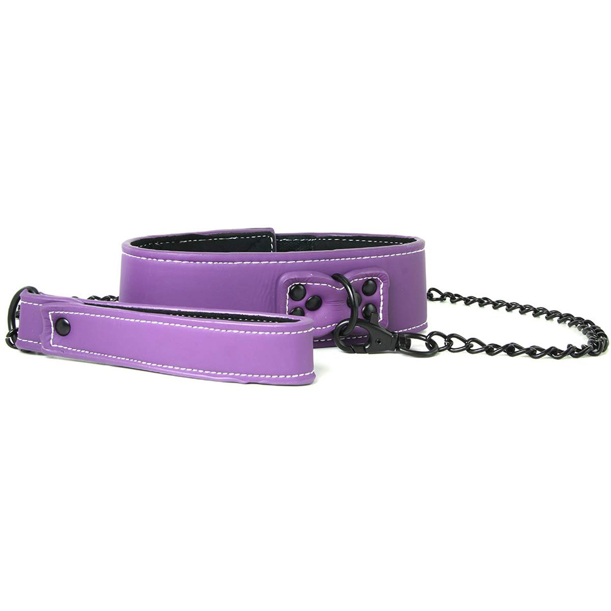 Luxury Purple Bondage Collar for BDSM Play - Elegant Fetish Accessory for Roleplay, Couples & Adult Play