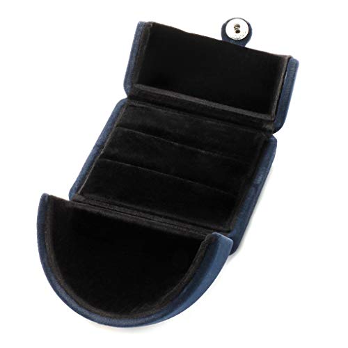 Royal blue double slots ring box