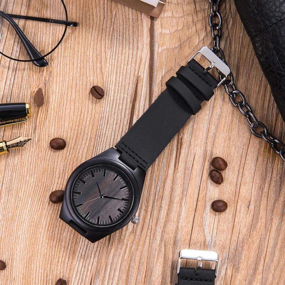 WASTIME Wooden Watch for Men & Women - Stylish Chronograph Military Casual Calendar Wooden Watch with Date Display | Perfect for Outdoor Adventures, Daily Wear & Unique Gifts