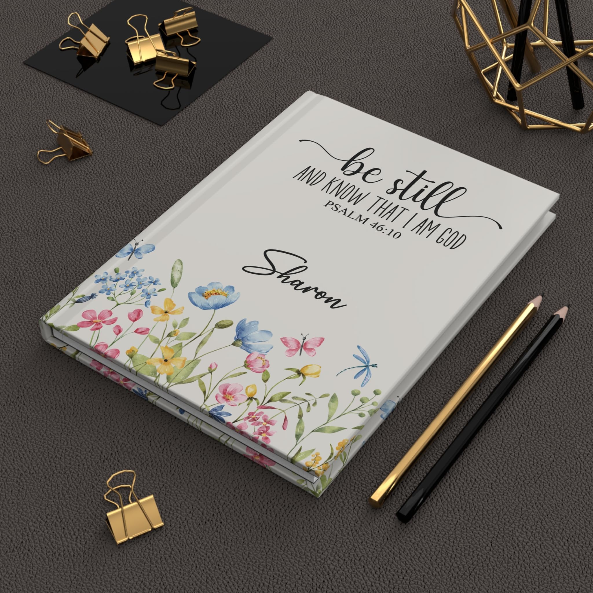 Personalized Christian Prayer Journal - Custom Name A5 Notebook for Bible Study & Devotion