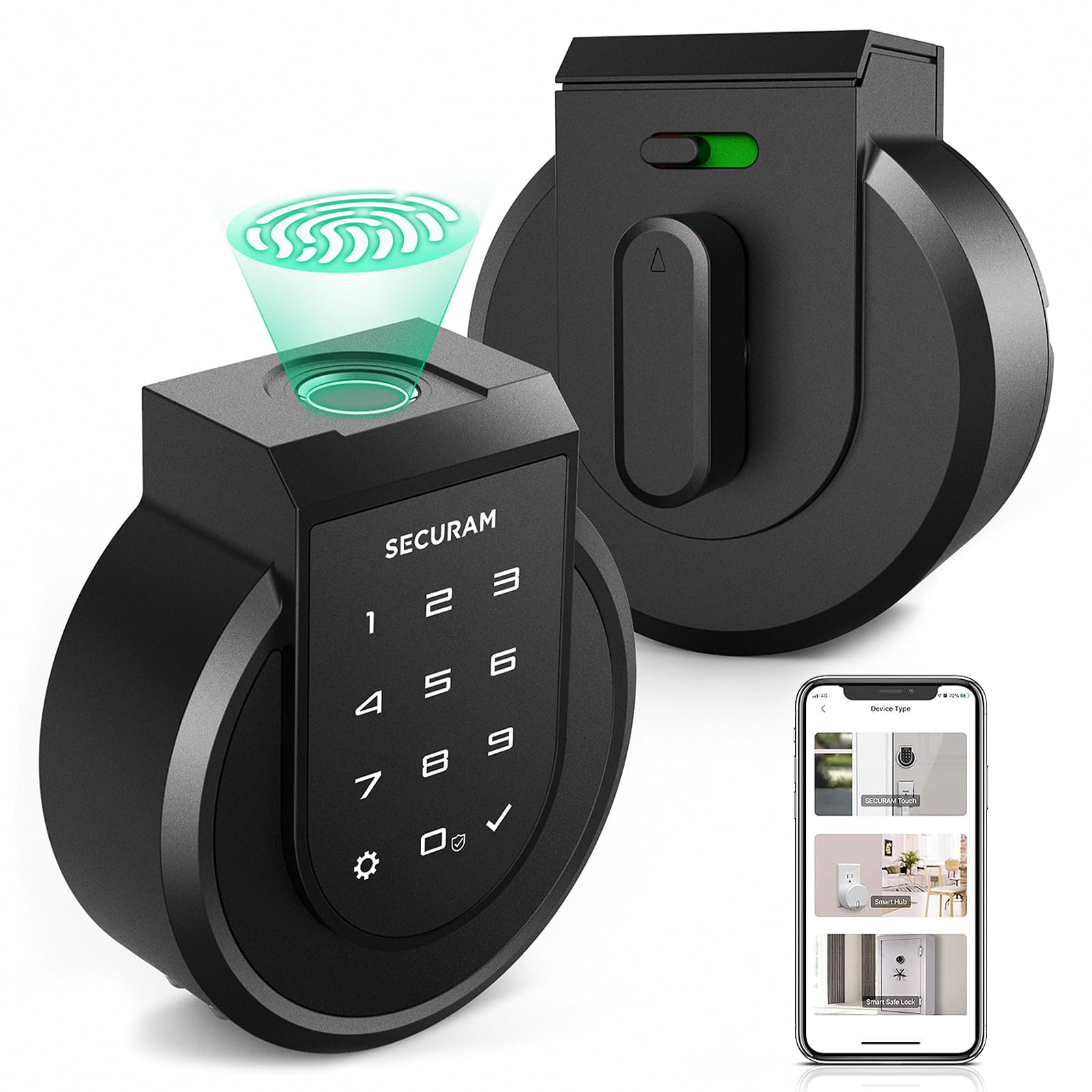 Smart Fingerprint Door Lock - Biometric Bluetooth Enabled with Auto Lock & Voice Control via Alexa/Google Assistant - Secure Keyless Entry for Home & Office Use