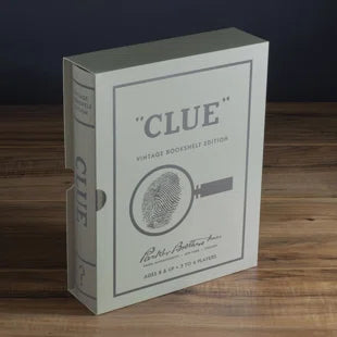 WS Game Co. Clue Vintage Bookshelf Edition - Classic Mystery Board Game for Family Game Night & Collectors