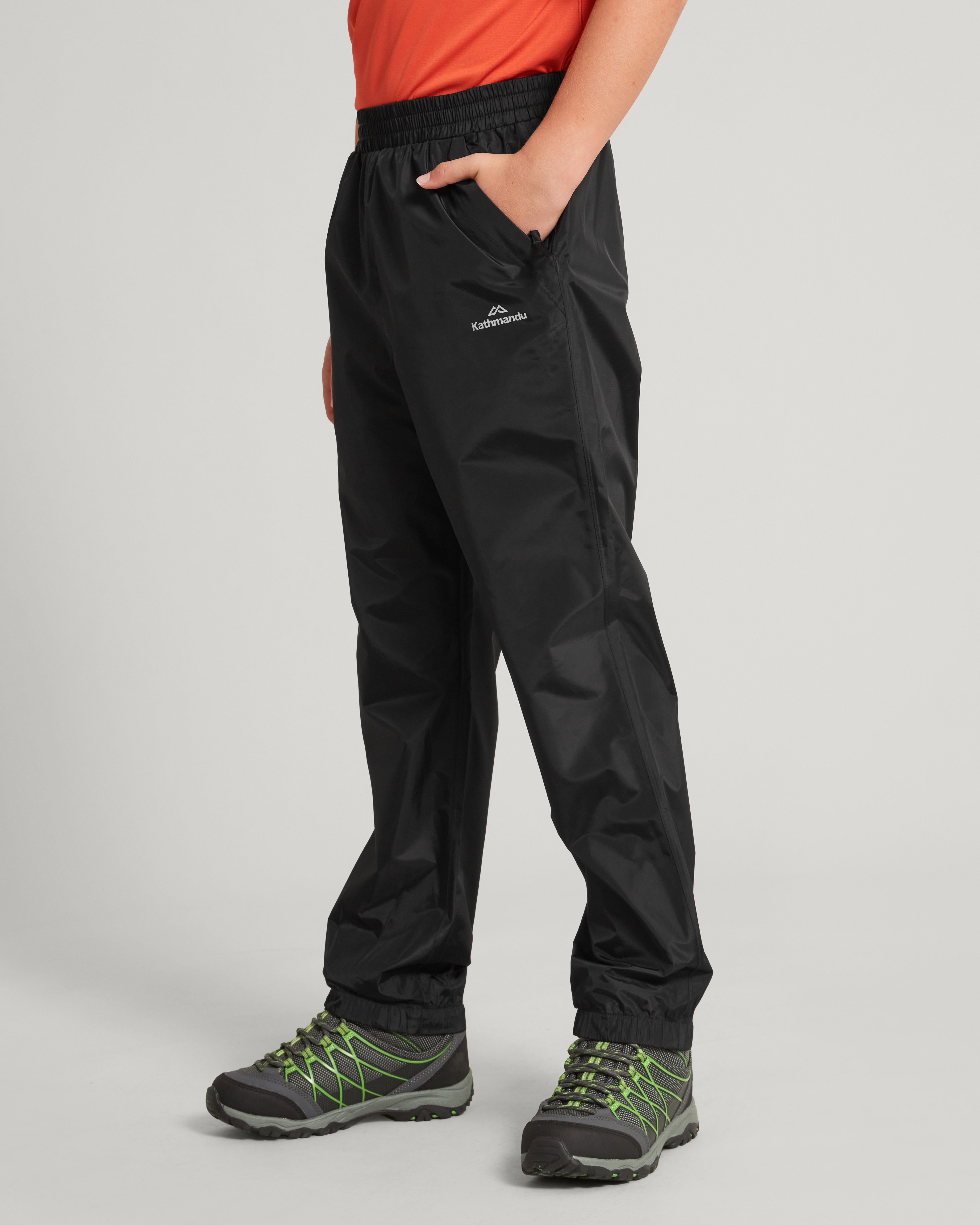 Waterproof 2-Layer Rain Pants for Men & Women - Lightweight, Breathable, Packable Outdoor Pants - Perfect for Hiking, Camping, and Commuting - Black