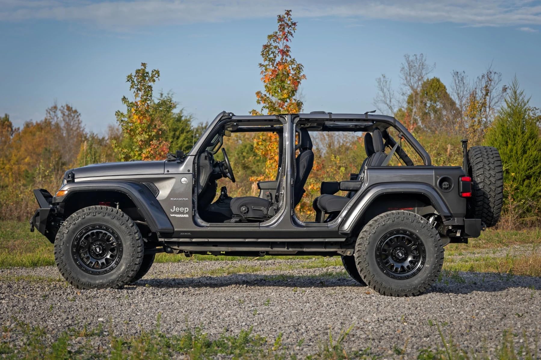 Rough Country Rocker Sill Plates for Jeep Wrangler JL Unlimited (2018-2024) | Heavy-Duty Side Protection | Scratch & Impact Resistant | Easy Installation | Perfect for Off-Roading & Trail Protection