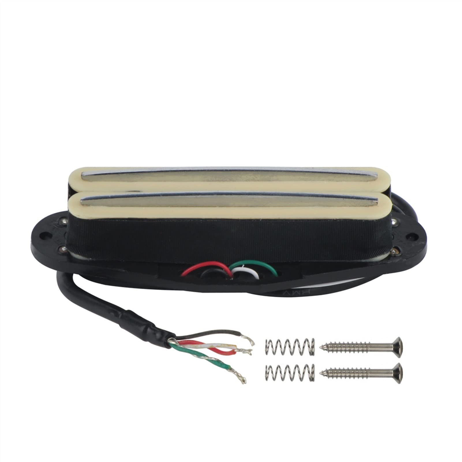 Hot Rail Humbucker Guitar Pickup - Dual Ceramic Coil Electric Guitar Pickup with 4 Wires (Black/White/Yellow) | Perfect for Rock, Metal & Blues Players - Upgrade Your Guitar Tone Instantly