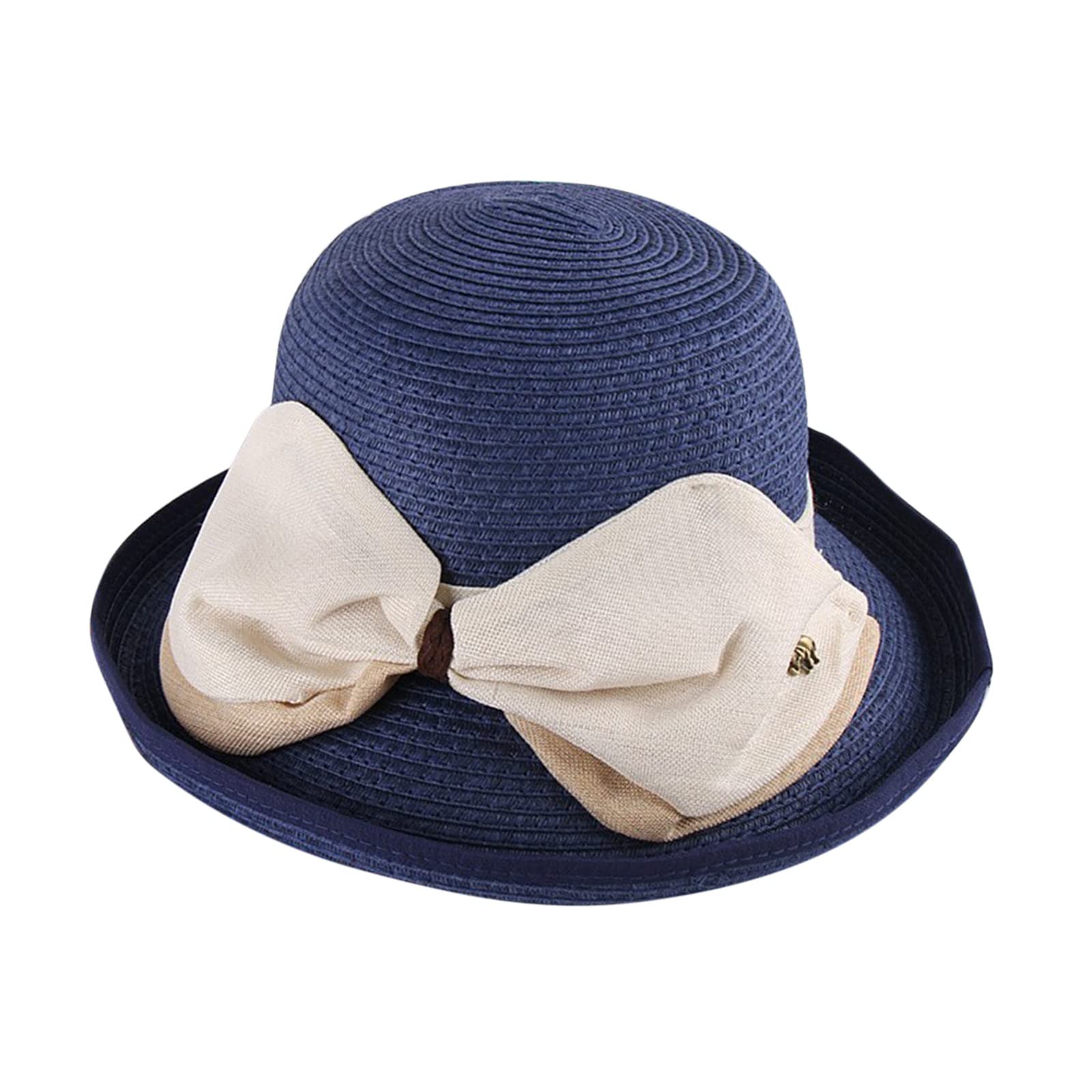 Women's Wide Brim Straw Sun Hat - Foldable & Packable Summer Beach Hat for Travel, Outdoor Activities, Gardening & Vacations