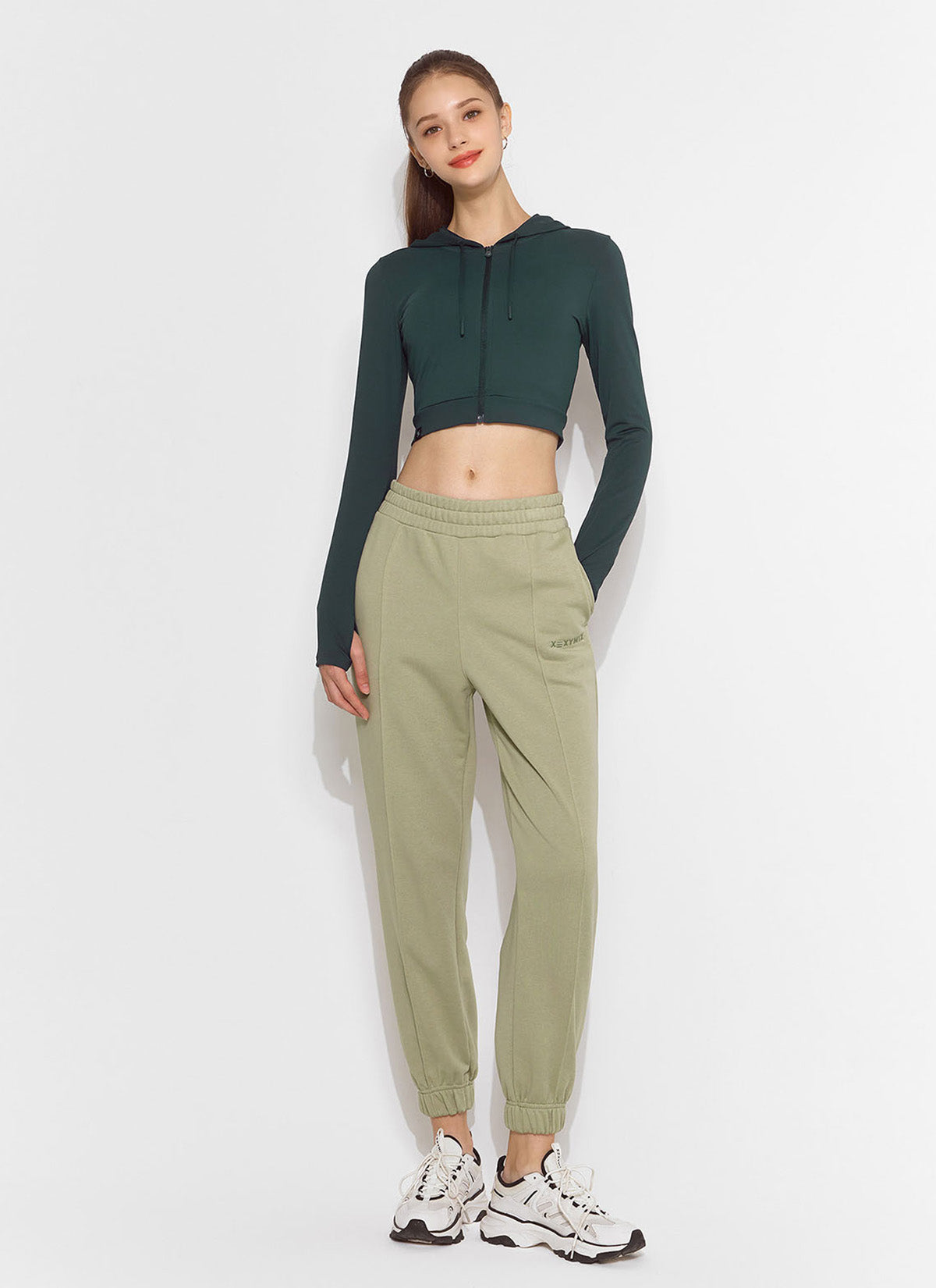 Slimfit Crop Zip Up Hoodie - Women's Fashion Casual Pullover for Gym & Streetwear | Perfect for Workouts, Running & Everyday Outfits