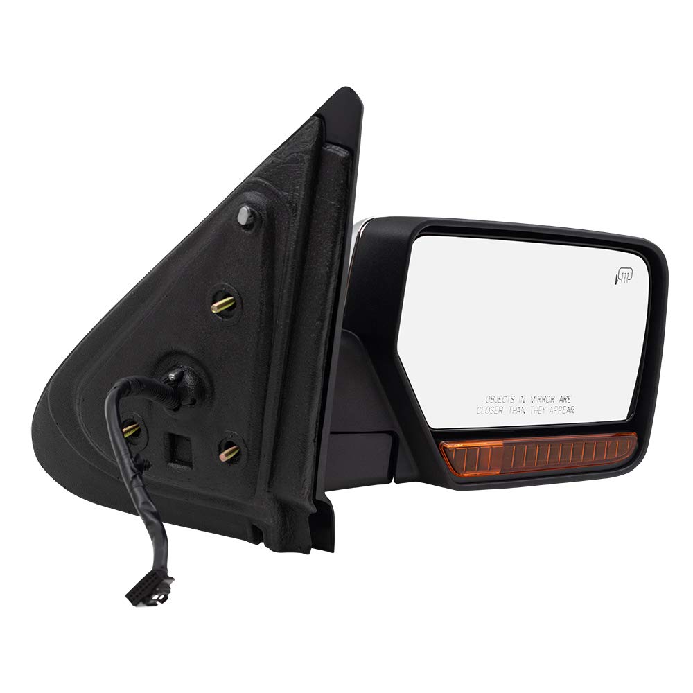 Power Folding Heated Side Mirrors with Turn Signal & Memory Function - Replacement for 2009-2010 Ford Expedition & Lincoln Navigator (Driver & Passenger Set) - Includes Puddle Lamp - Perfect for Parking Assistance & Nighttime Visibility