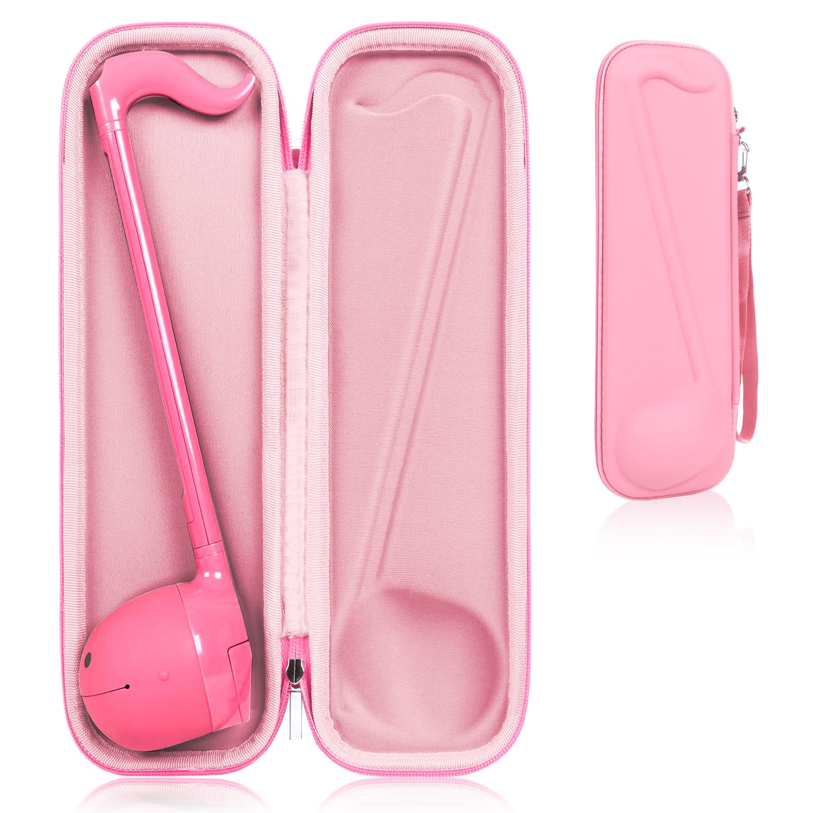 Otamatone Carrying Case - Portable Storage Bag for Japanese Electronic Musical Instrument with Hand Strap (Pink) | Perfect for Travel, School & Music Performances