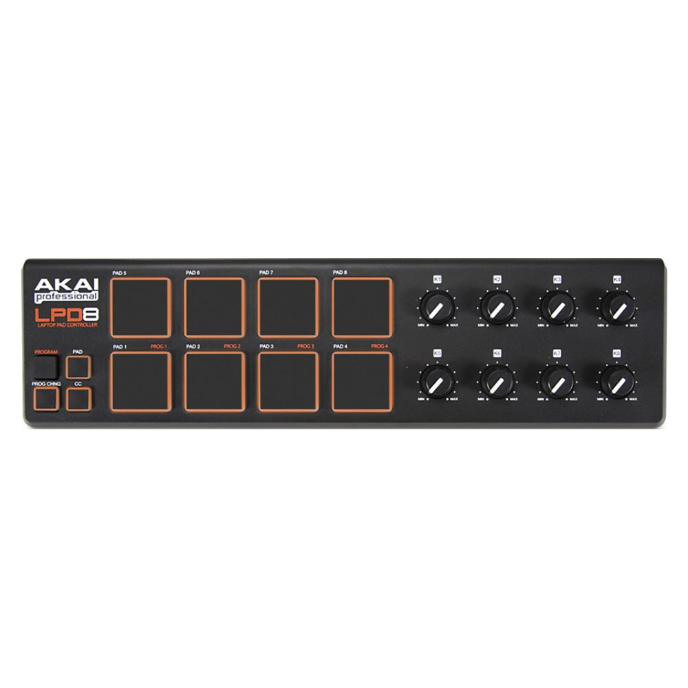 Akai Professional LPD8 Wireless MIDI Drum Pad Controller for Music Production - Perfect for Beat Making, Live Performance & Studio Recording