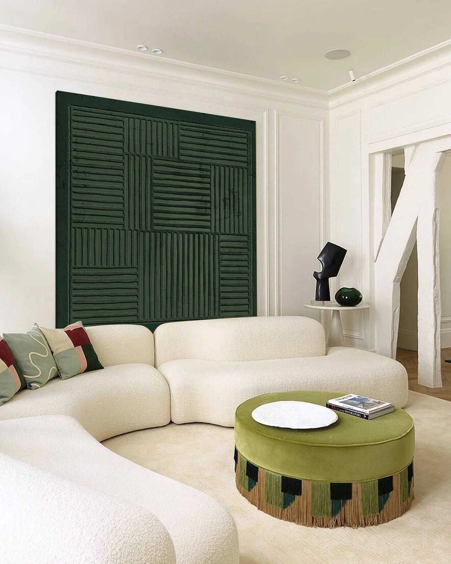 Blue & Green Abstract Wall Art Canvas Print #BG068 - Modern Home Decor for Living Room, Bedroom & Office