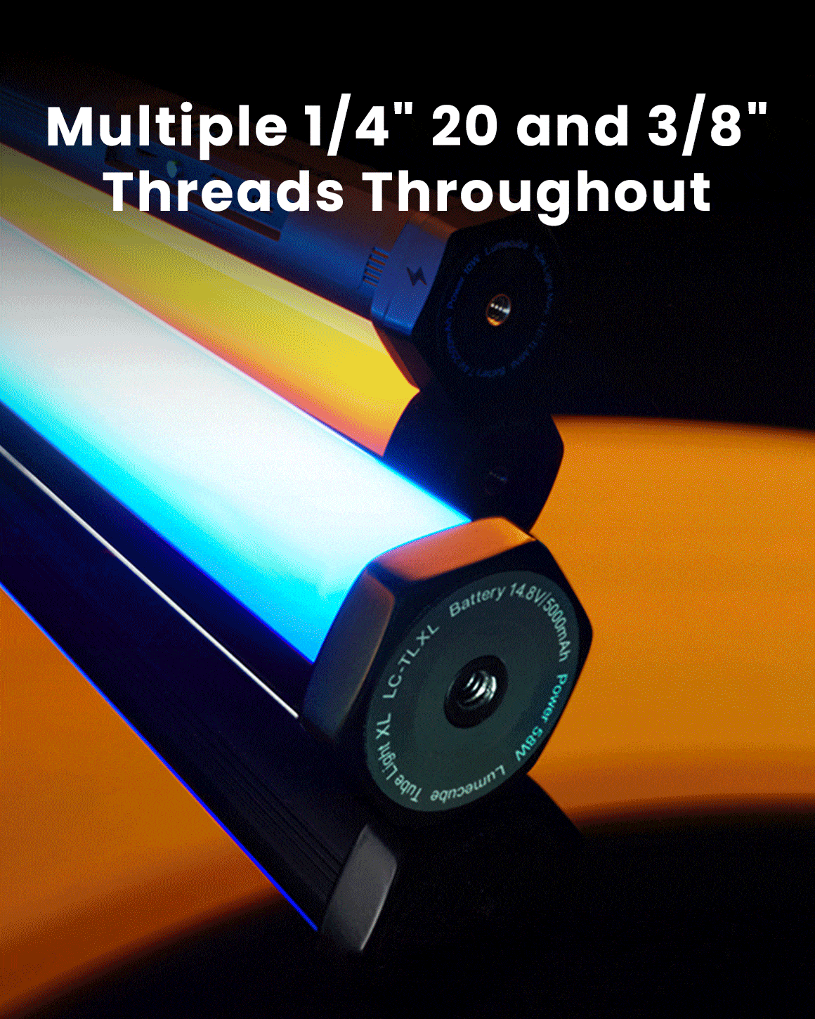 Lume Cube RGB Tube Light XL 4 Pack - App Controlled 4ft LED Tube Lights for Photography, Video Lighting, Studio, YouTube & TikTok Content Creation