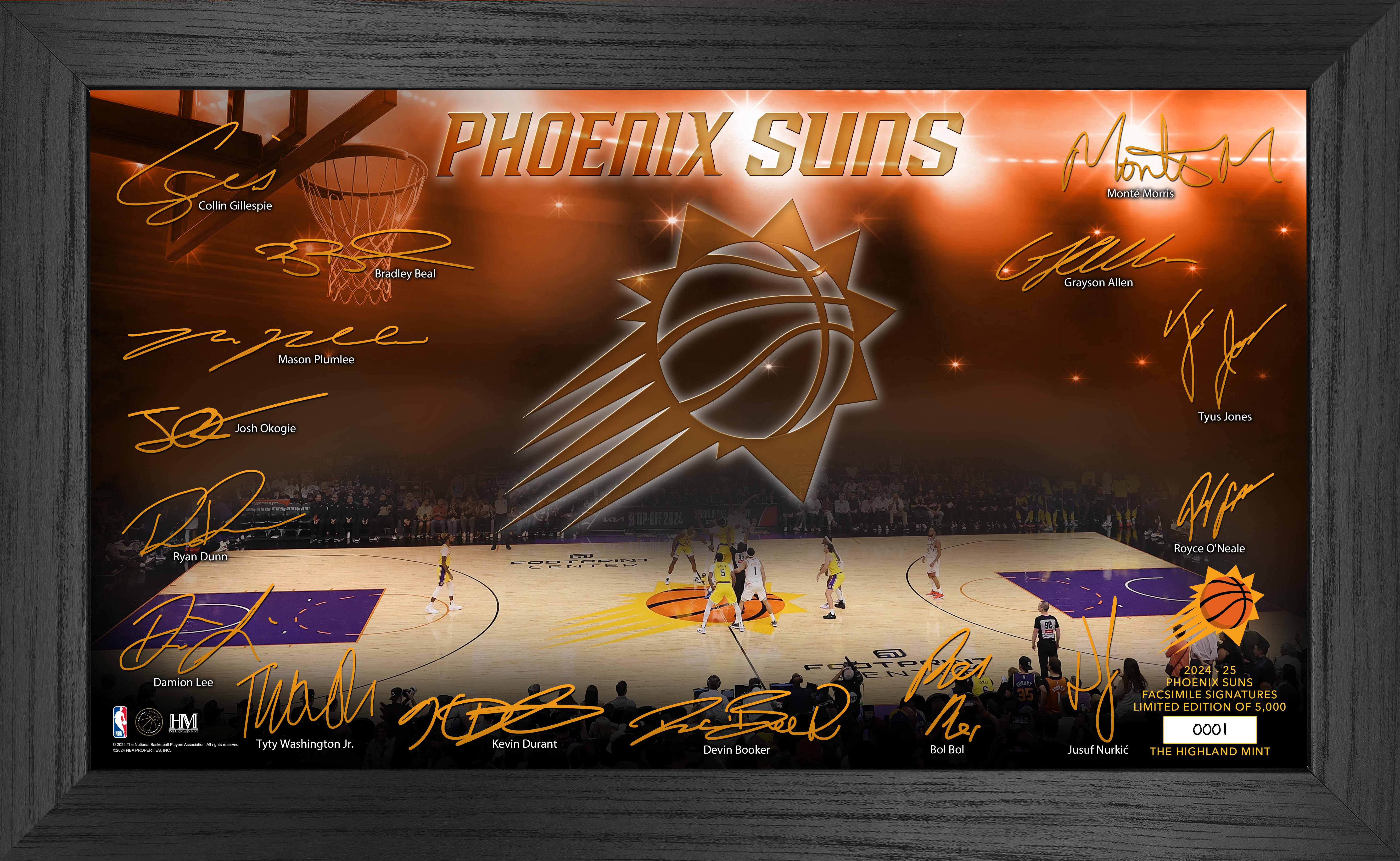 Phoenix Suns 2024-25 Signature Court Basketball Jersey - Official NBA Fan Gear for Men & Women - Perfect for Games, Parties & Sports Events