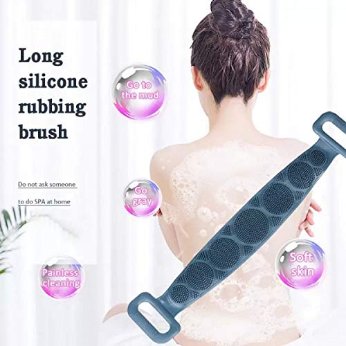 Exfoliating Silicone Body Scrubber Belt - Dual-Sided Shower Scrubber for Deep Cleansing, Dead Skin Removal & Spa Experience | Perfect for Bath, Shower & Exfoliation Routine