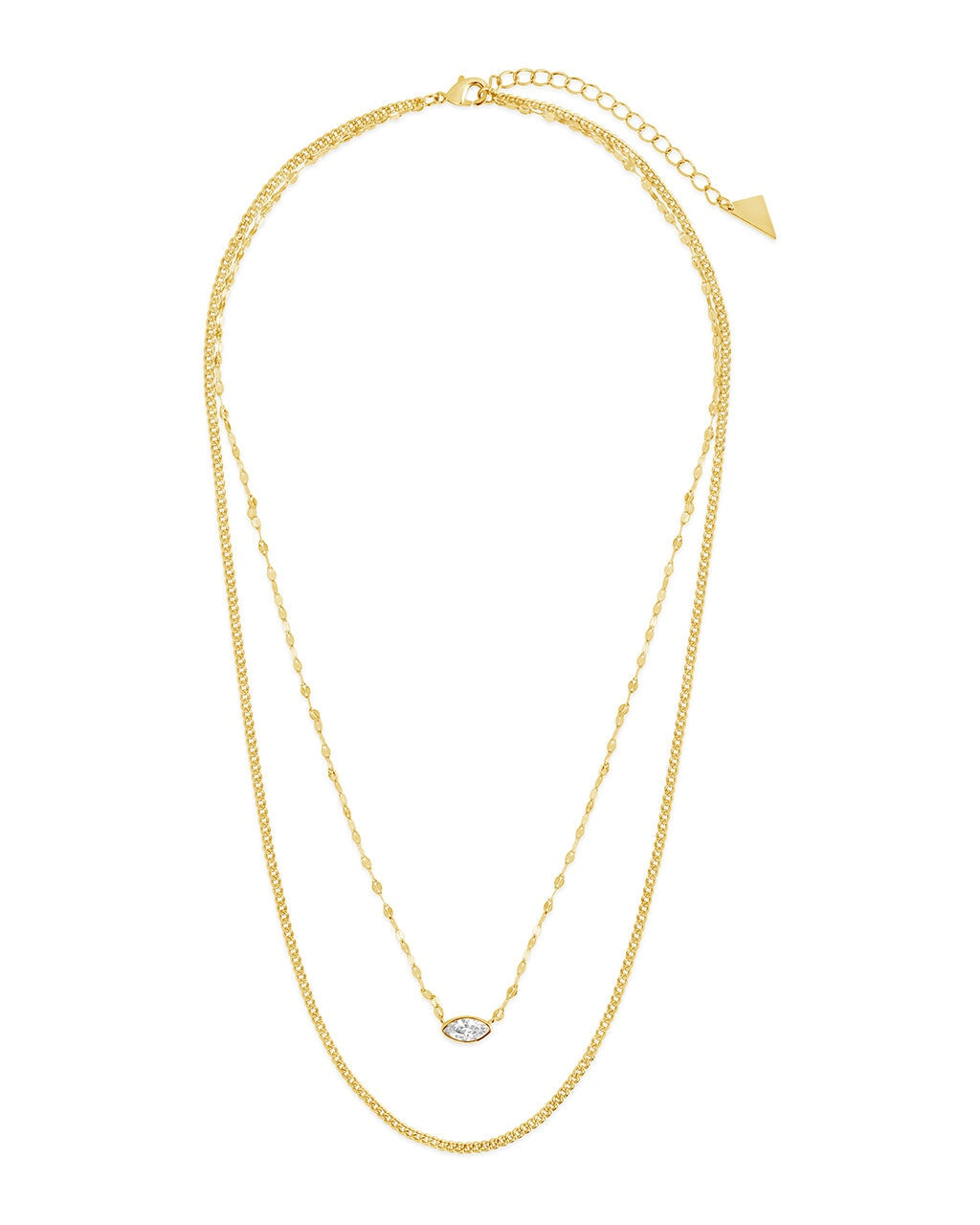 Amelia CZ Layered Chain Necklace for Women - Elegant Cubic Zirconia Layered Necklace Jewelry Gift for Her - Perfect for Date Night, Party & Special Occasions