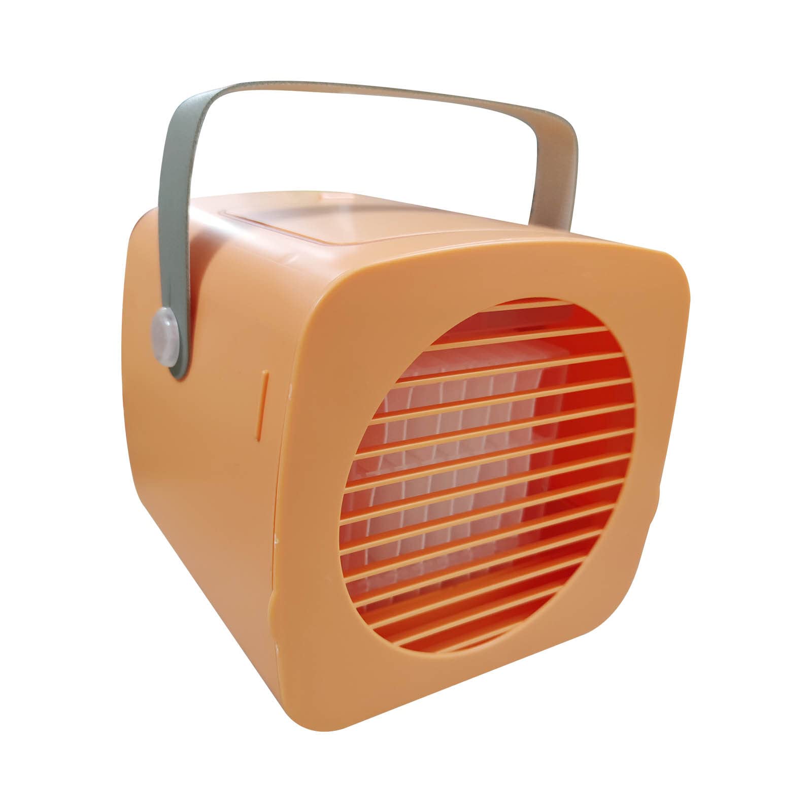 Portable Air Conditioner Fan - 3 Speed Mini Evaporative Cooler with USB Charging, Handle & Humidifier for Home, Office, Bedroom - Perfect for Summer Cooling & Personal Space Comfort (Orange)