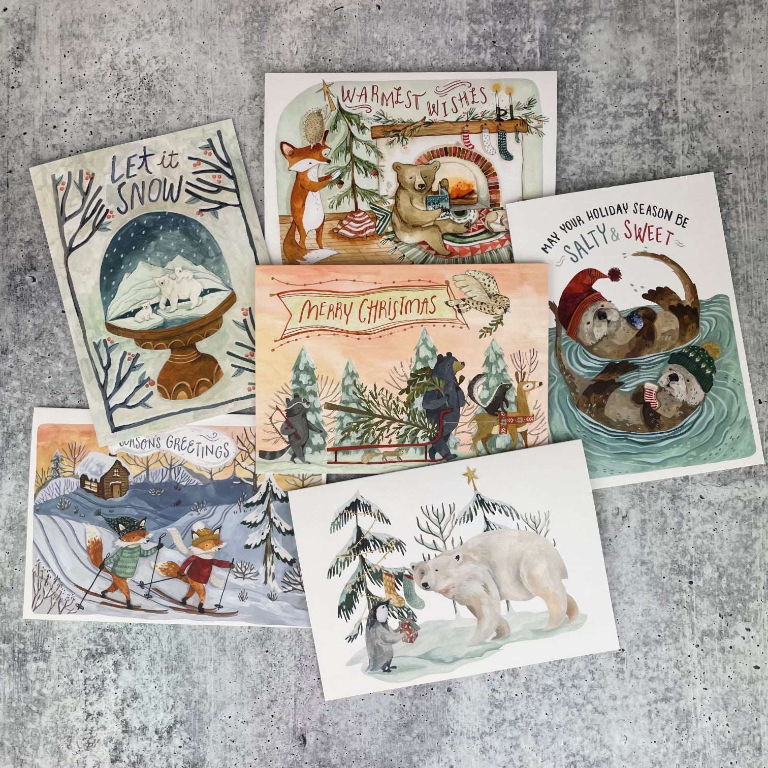 2023 Christmas Card 6 Pack - Holiday Greeting Cards with Envelopes for Family, Friends & Coworkers - Perfect for Christmas Wishes, Office Gifts & Festive Decorations