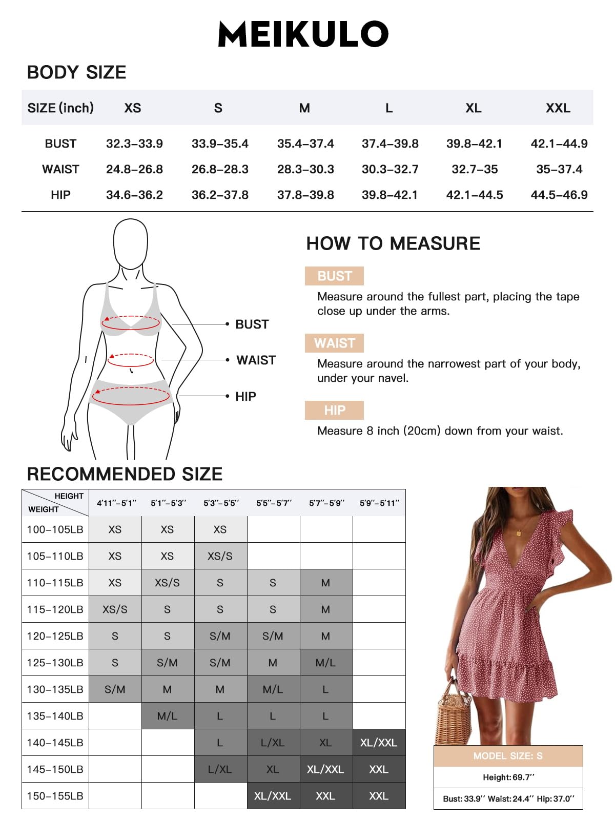 Sexy Floral Mini Dress for Women - V Neck Ruffled Flutter Sleeve Polka Dot Summer Dress | Perfect for Beach Vacations, Date Nights & Summer Parties