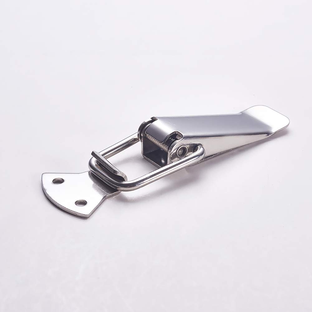 MroMax 1PCS 304 Stainless Steel Spring-Loaded Toggle Latch - 4.02