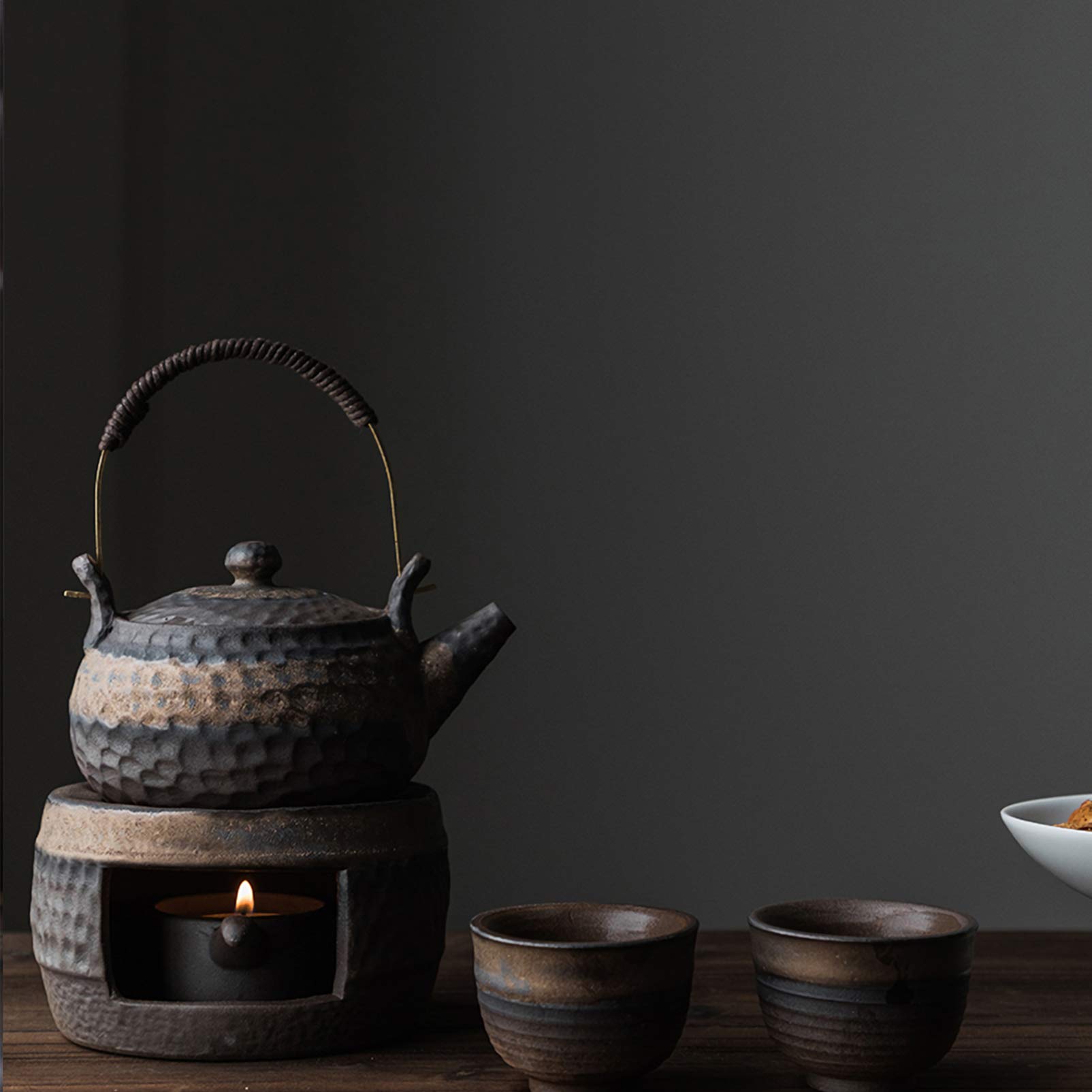 1pc Ceramic Tea Warmer Candle Stand - Portable Tea Stove Heater for Teapot & Coffee Pot - Perfect for Home, Office & Outdoor Tea Time