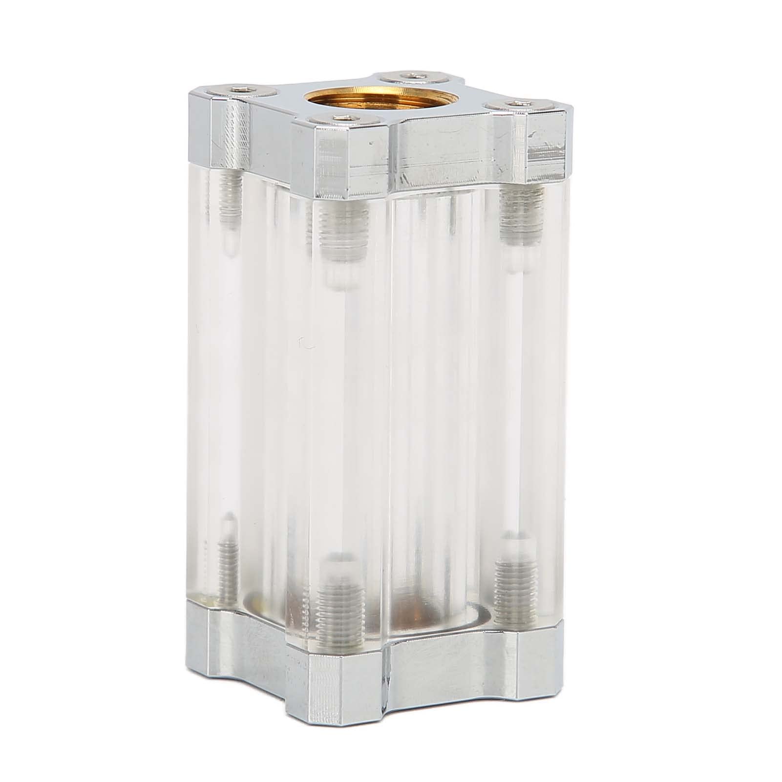 High Performance Water Cooling System Filter - Brass & Acrylic G1/4 Thread 40 Mesh Single-Sided PC Liquid Cooling Filter (Silver) | Perfect for Gaming PC Builds & Custom Liquid Cooling Systems