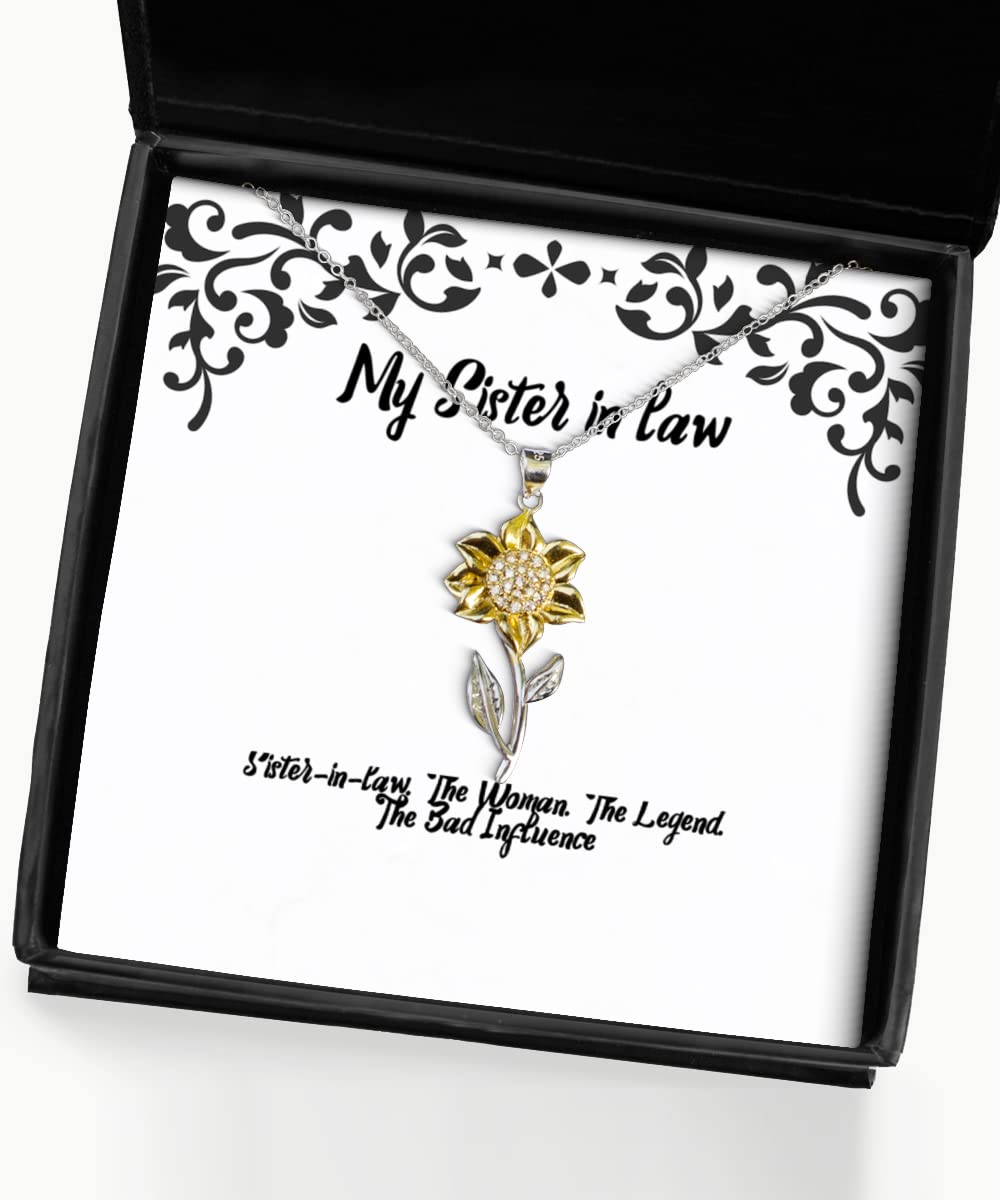 Beautiful Sunflower Pendant Necklace for Sister-in-Law - Thoughtful Gift for Big Sister, Sister-in-Law Jewelry Present - Perfect for Birthdays, Anniversaries & Special Occasions
